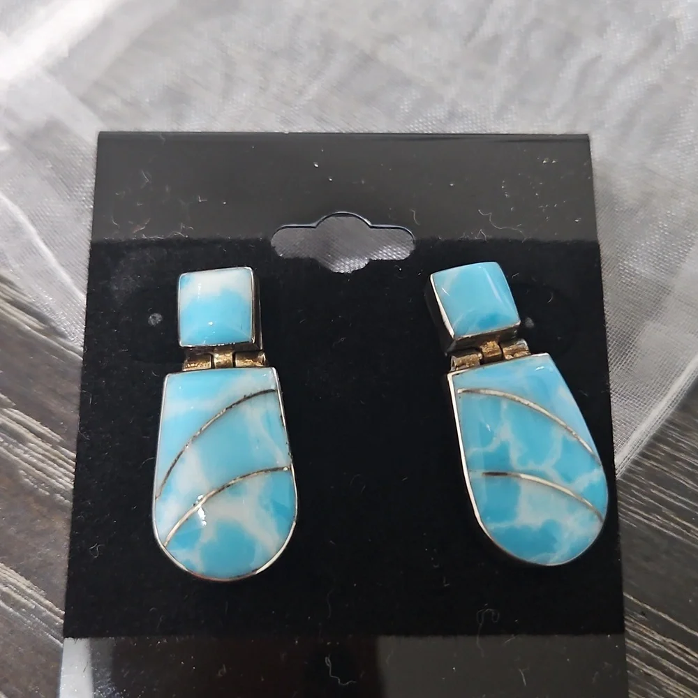 Silver Turquiose Post Earrings
